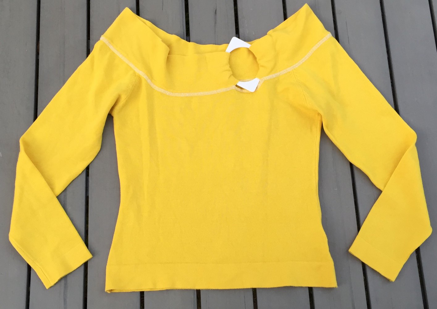 TRUE VINTAGE TOP im SIXTIES LOOK knallgelb Gr. ca. S/M