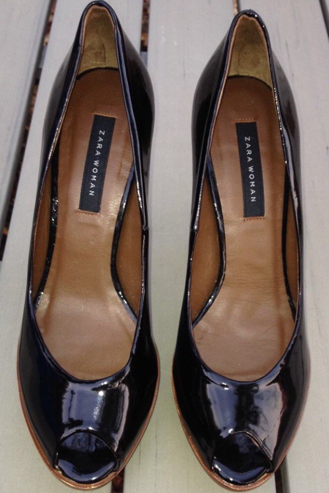 ZARA Lack Plateau PEEP TOES Gr. 37