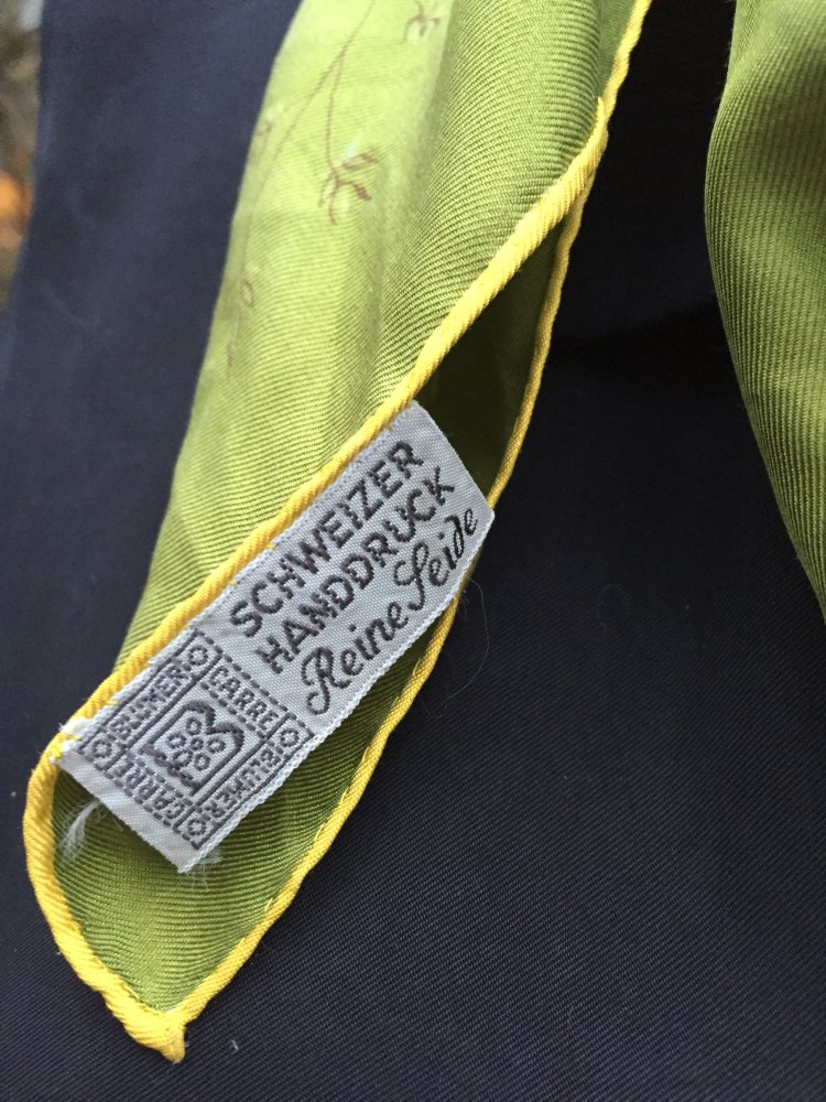 VINTAGE Seidentuch BLUMEN floral