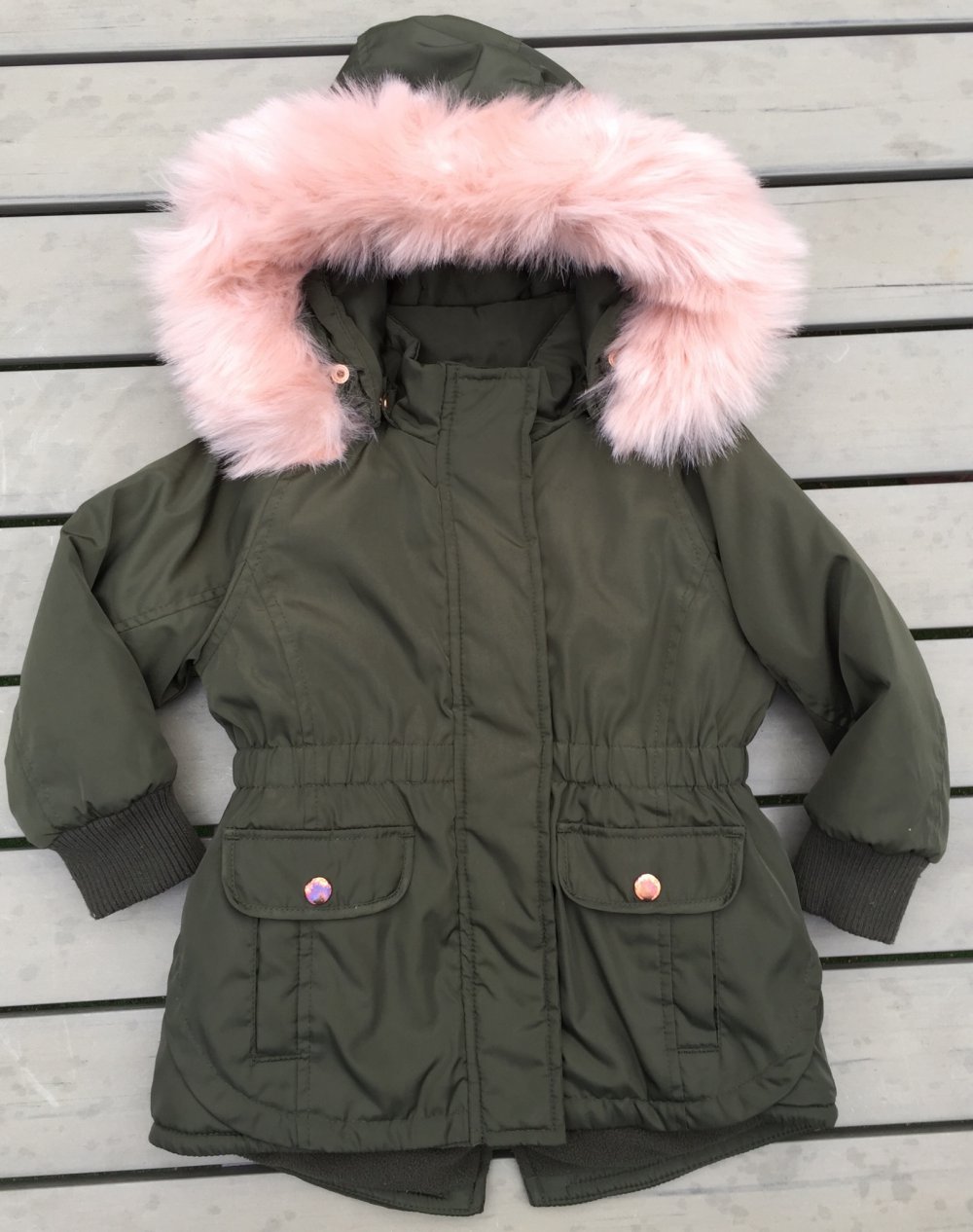 NAME IT Winterjacke PARKA khaki MARISKA Gr. 92