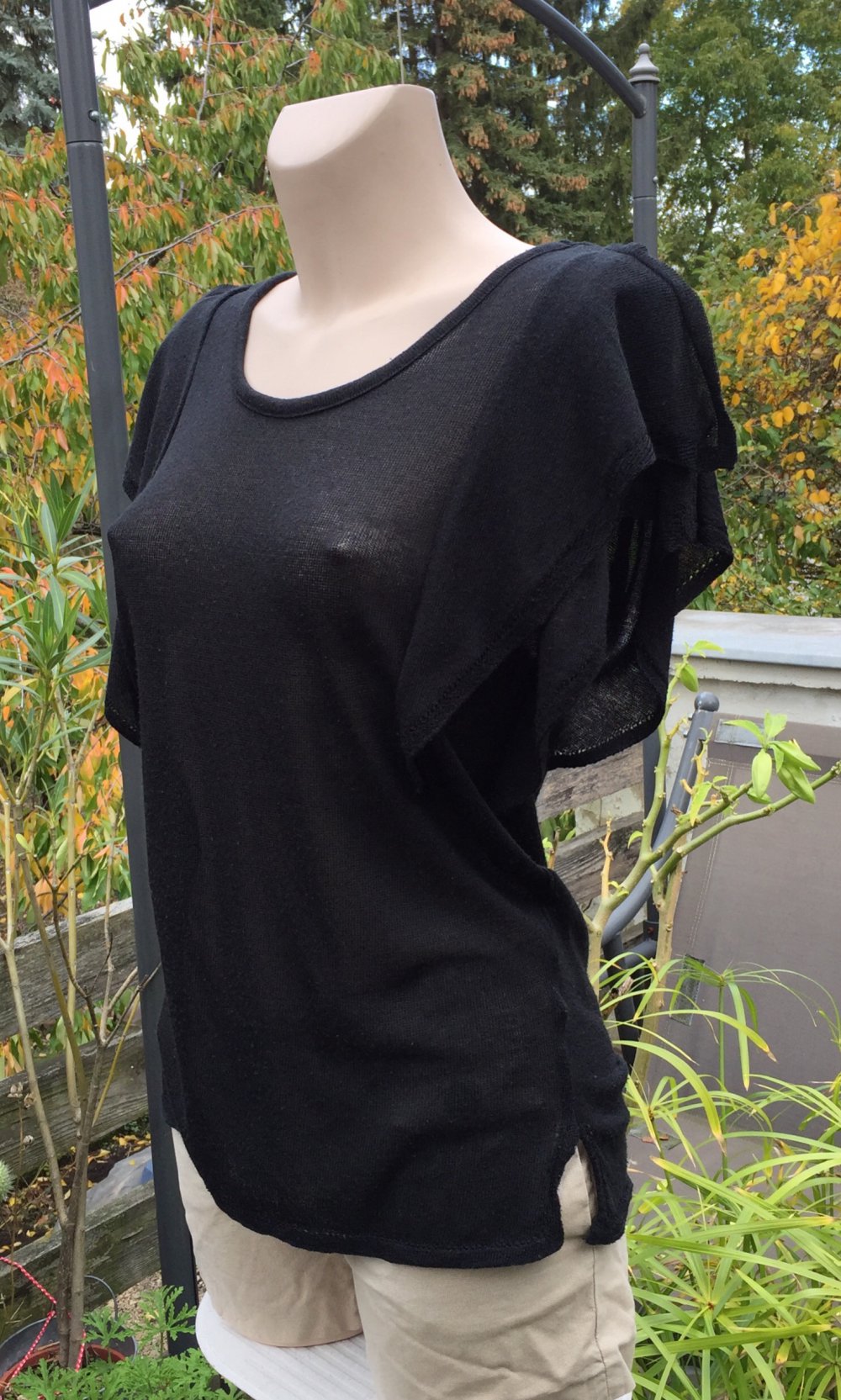 Feinstrick Shirt mit Flügelärmeln