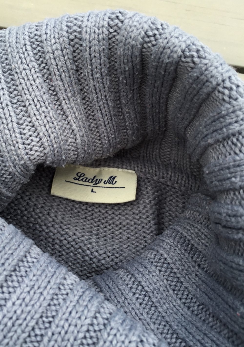 ROLLKRAGEN PULLOVER grau Gr. L