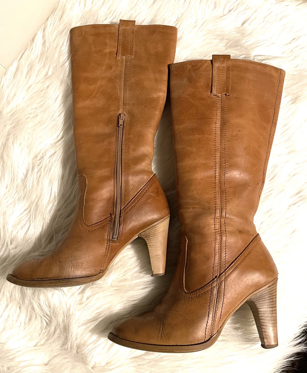 Lavorazione Artigiana VINTAGE STIEFEL Hippie LEDERSTIEFEL