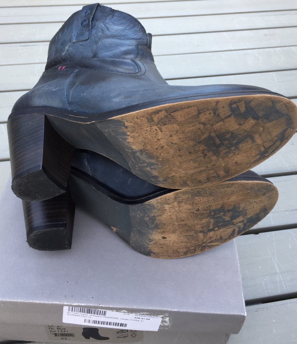 NEUw. APPETIZER PISTOL BOOTS blau VINTAGE Gr. 41
