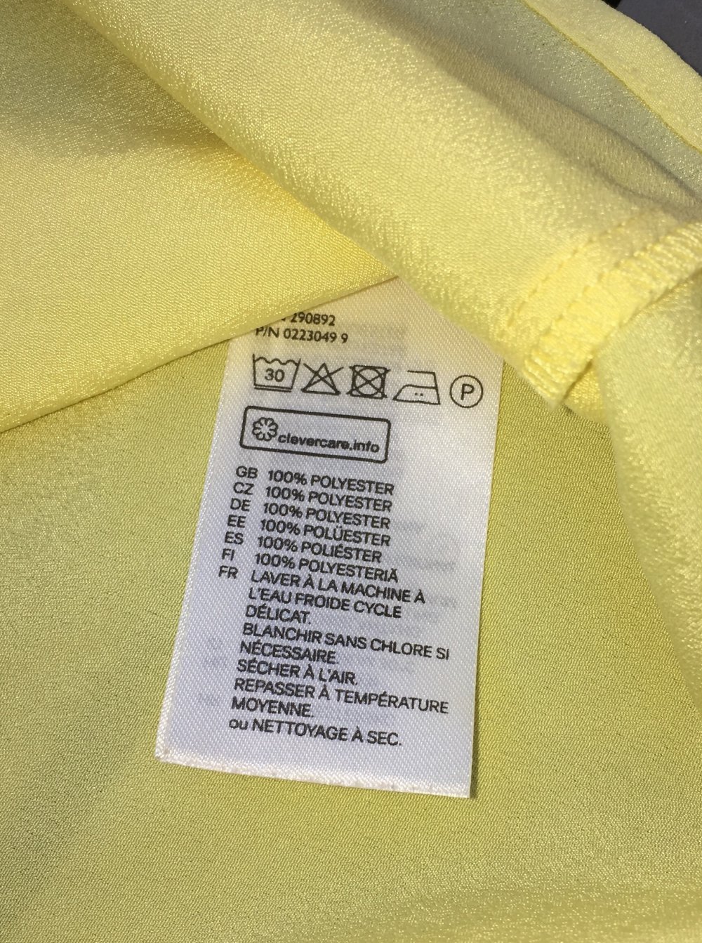 H&M TOP pastell gelb Gr. XS