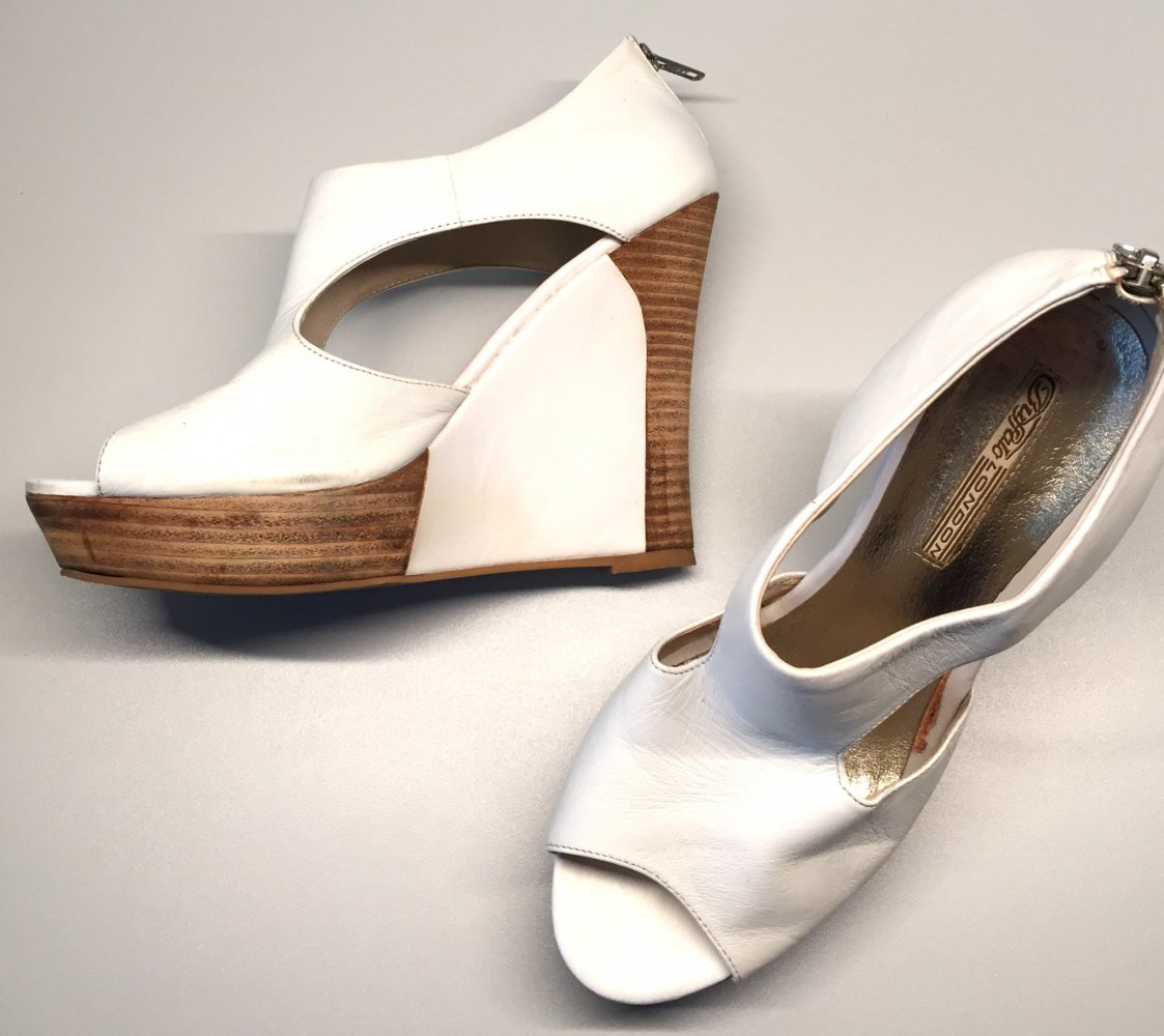 BUFFALO High Heels WEDGES Peeptoes Gr. 40