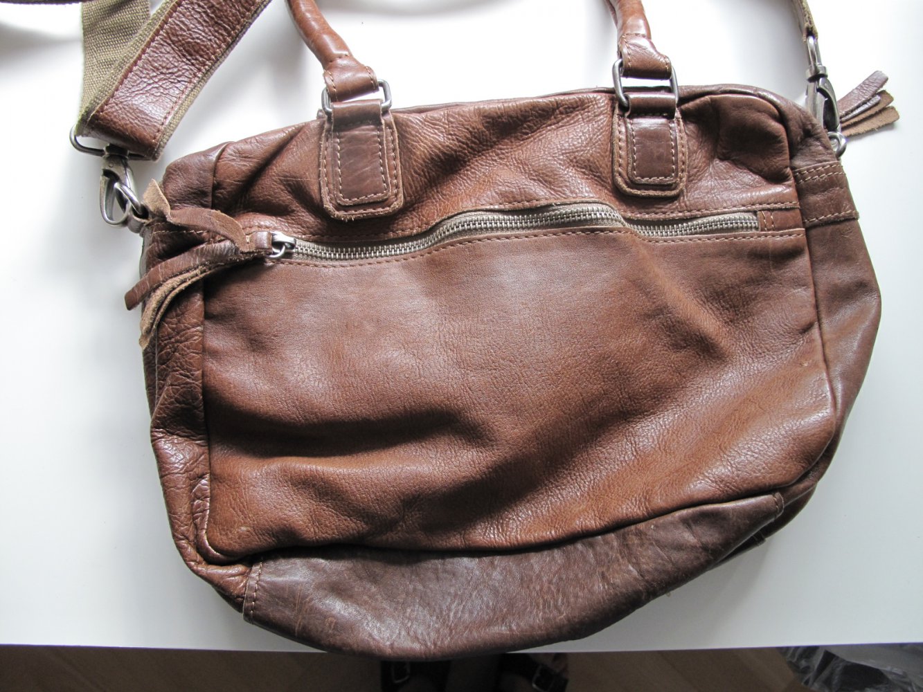 braune #Lederhandtasche #Cowboys-Bag