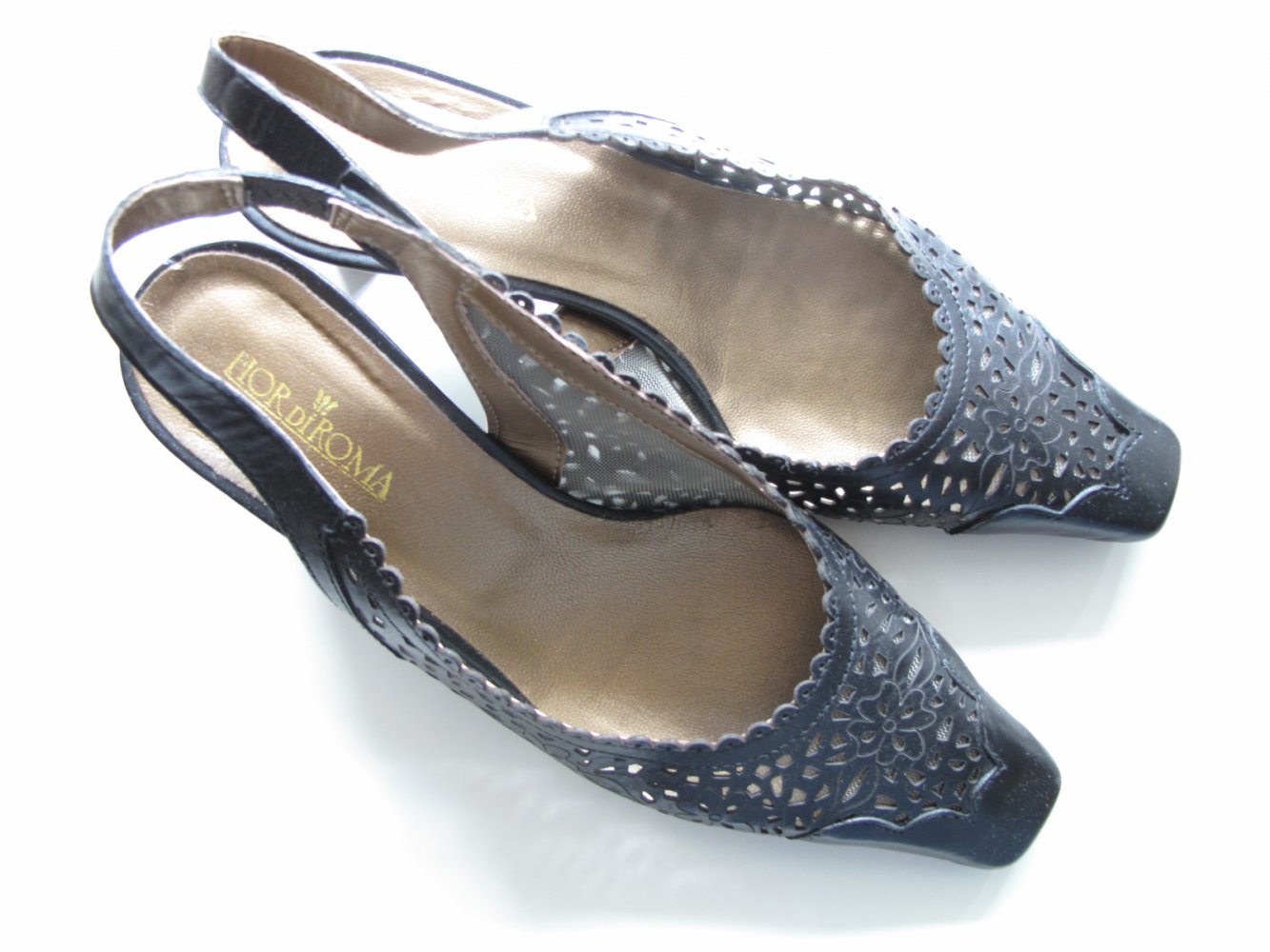 schwarze Sling-Pumps Größe 36 (FiorDiRoma)