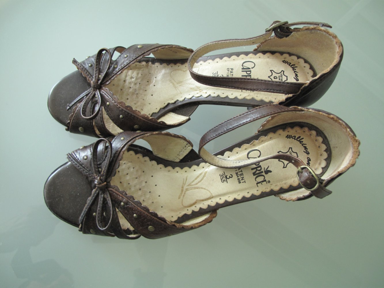 dunkelbraune Riemchen-Pumps (#Caprice) Größe 35,5 bzw. 3