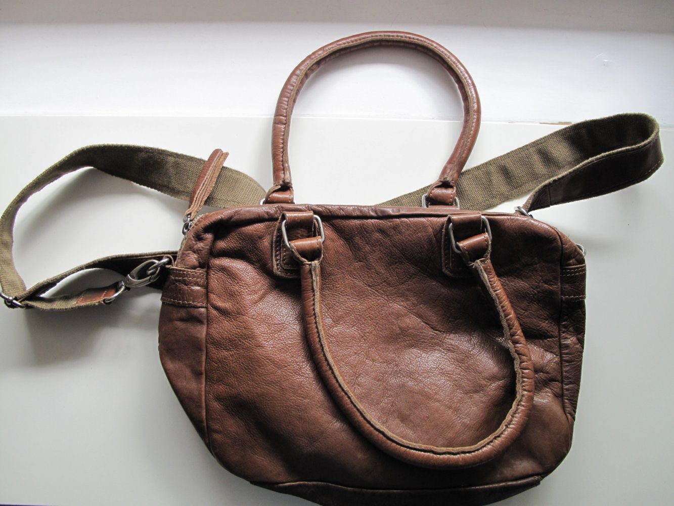braune #Lederhandtasche #Cowboys-Bag