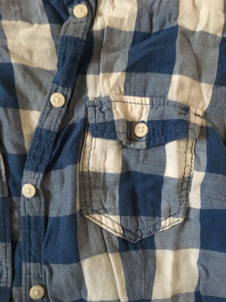 Blau weiß kariertes Hemd Bluse Oberteil top Shirt H&M 