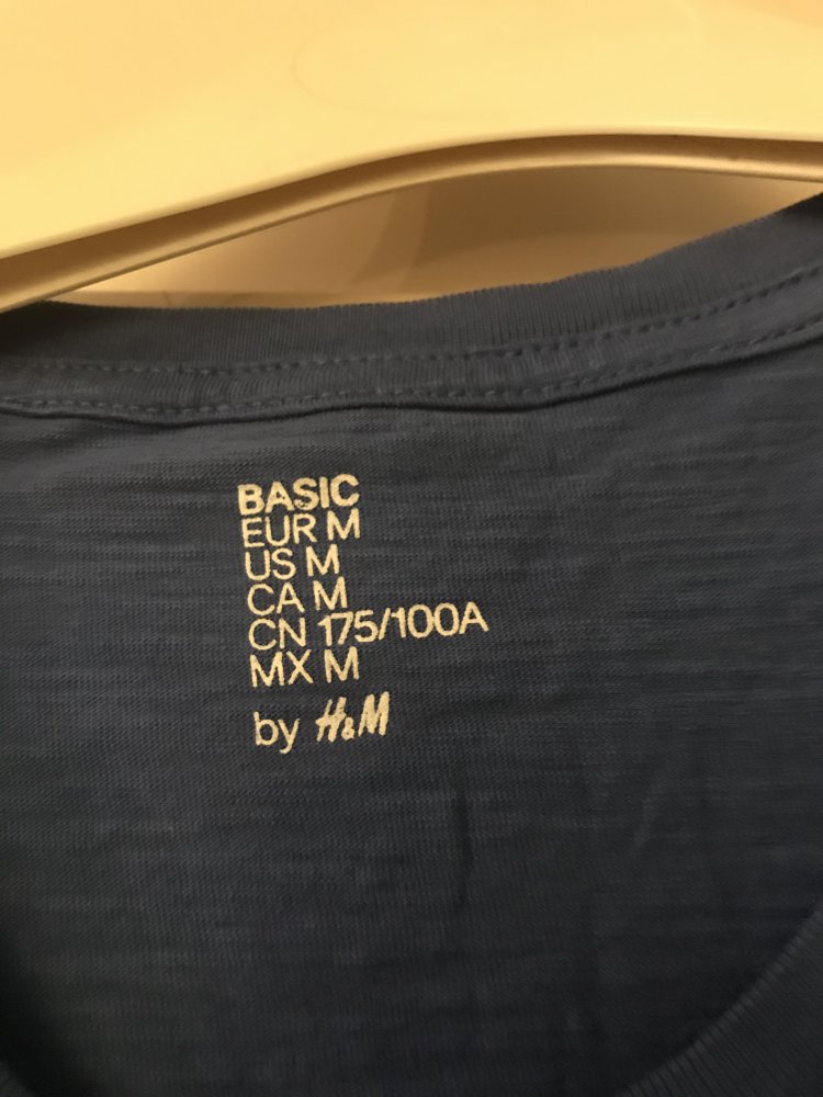 T-Shirt Baumwolle mittelblau/jeansblau Größe M – H&M – nur 1 x getragen