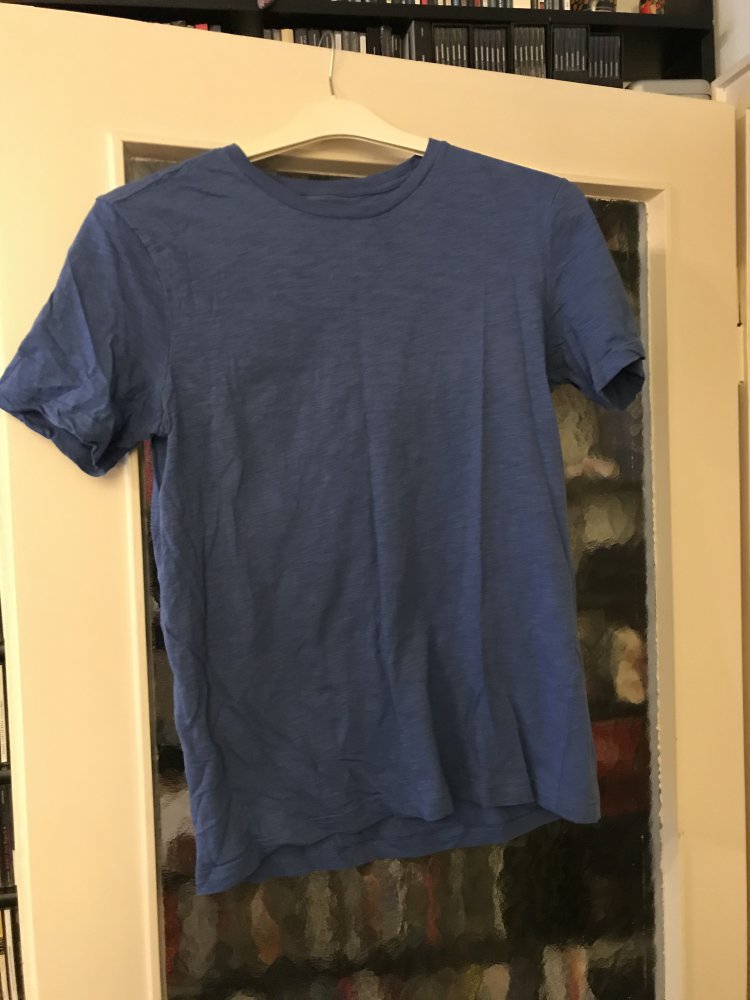 T-Shirt Baumwolle mittelblau/jeansblau Größe M – H&M – nur 1 x getragen