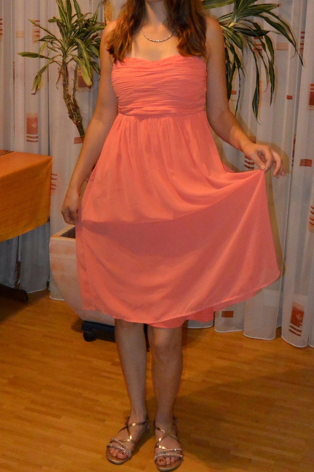 Festliches Kleid Hochzeit Abiball koralle Vero Moda