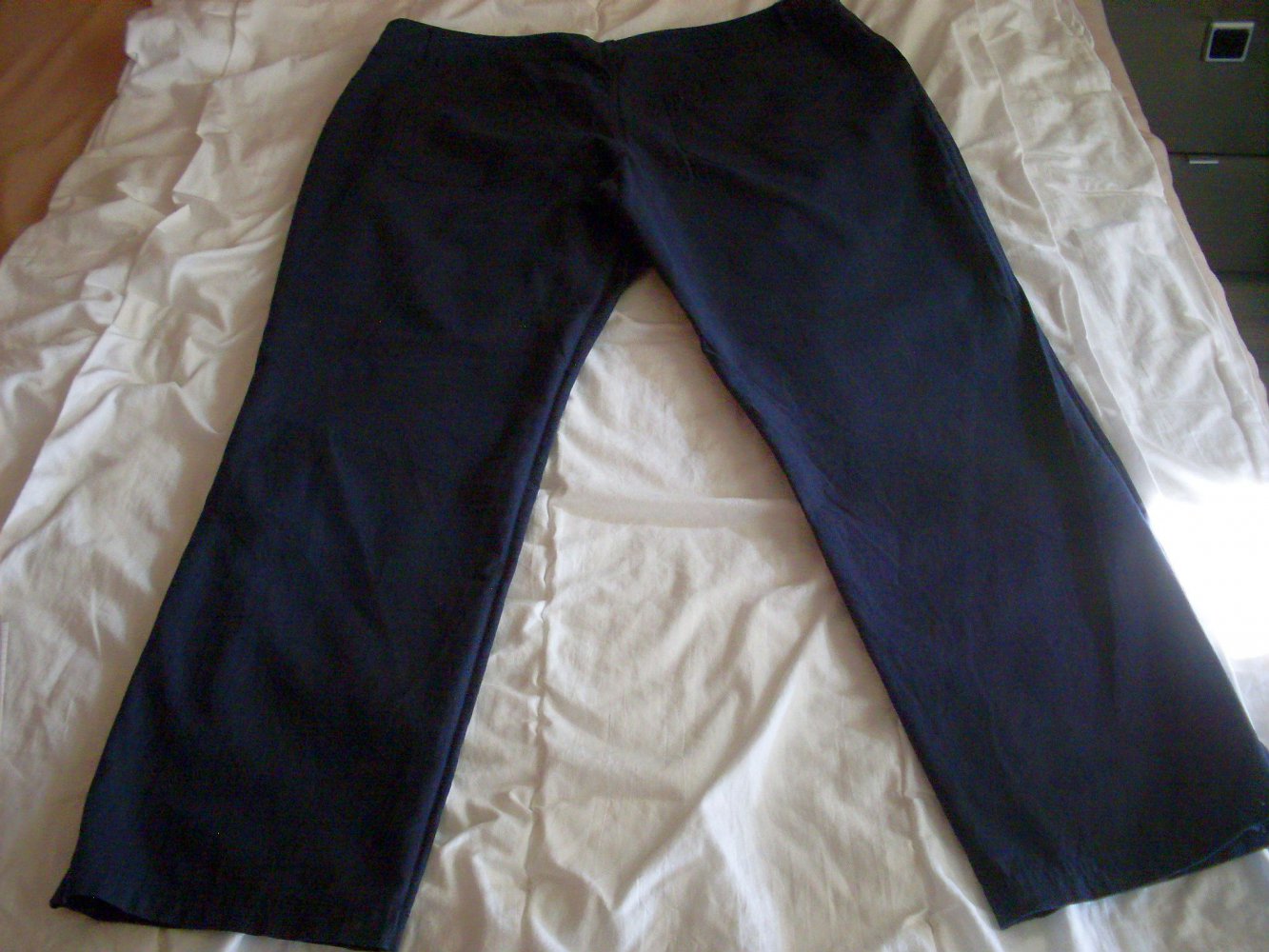 dunkelblaue Sommerleinenhose gr. 48