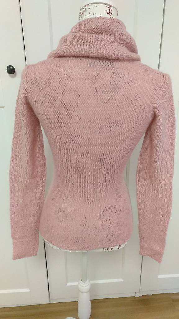 Pullover von Mohito in rosé mit Wasserfall-Ausschnitt, XS/S