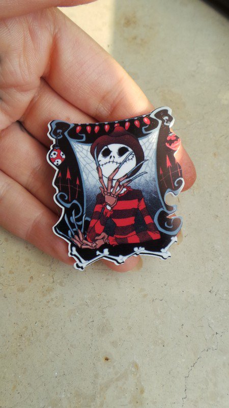 Freddy Nightmare Brosche Burton Jack Halloween