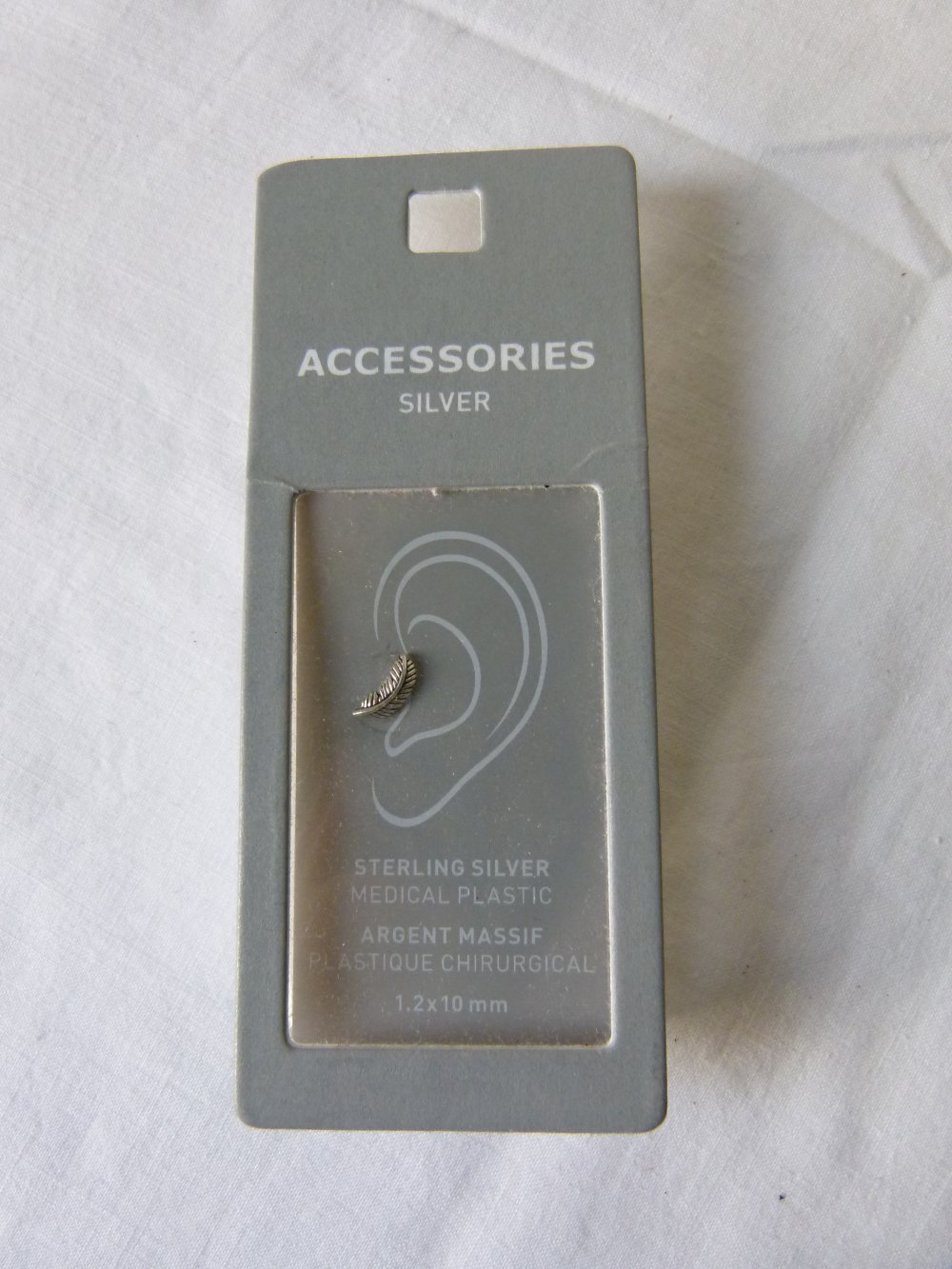 Feder Ohrstecker, Sterlingsilber, NEU, ungetragen, ovp, Boho Hippie Mori Gothic Goa Festival