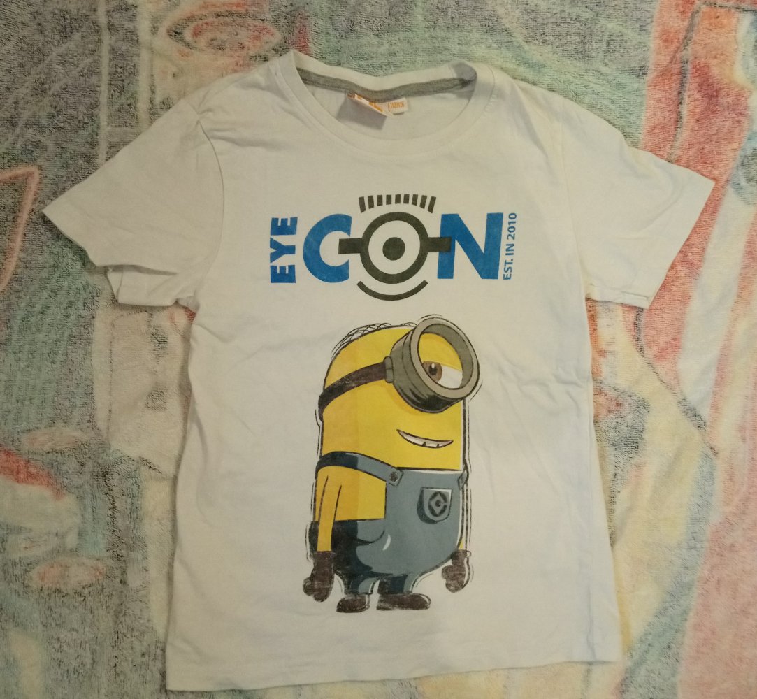 Minion Shirt weiß 110/116 