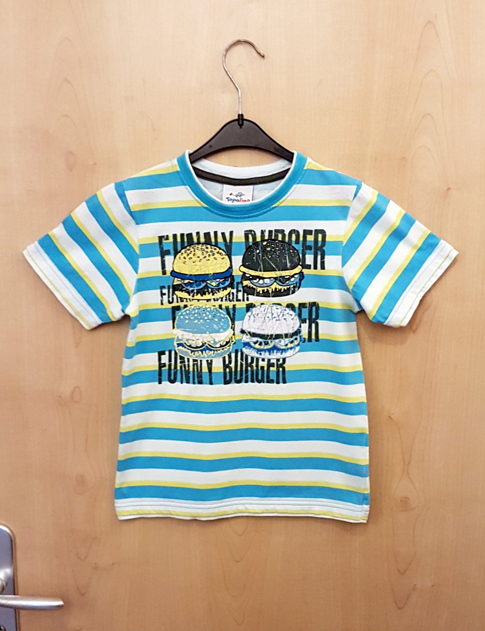 gestreiftes Shirt mit Burger - Topolino - 128
