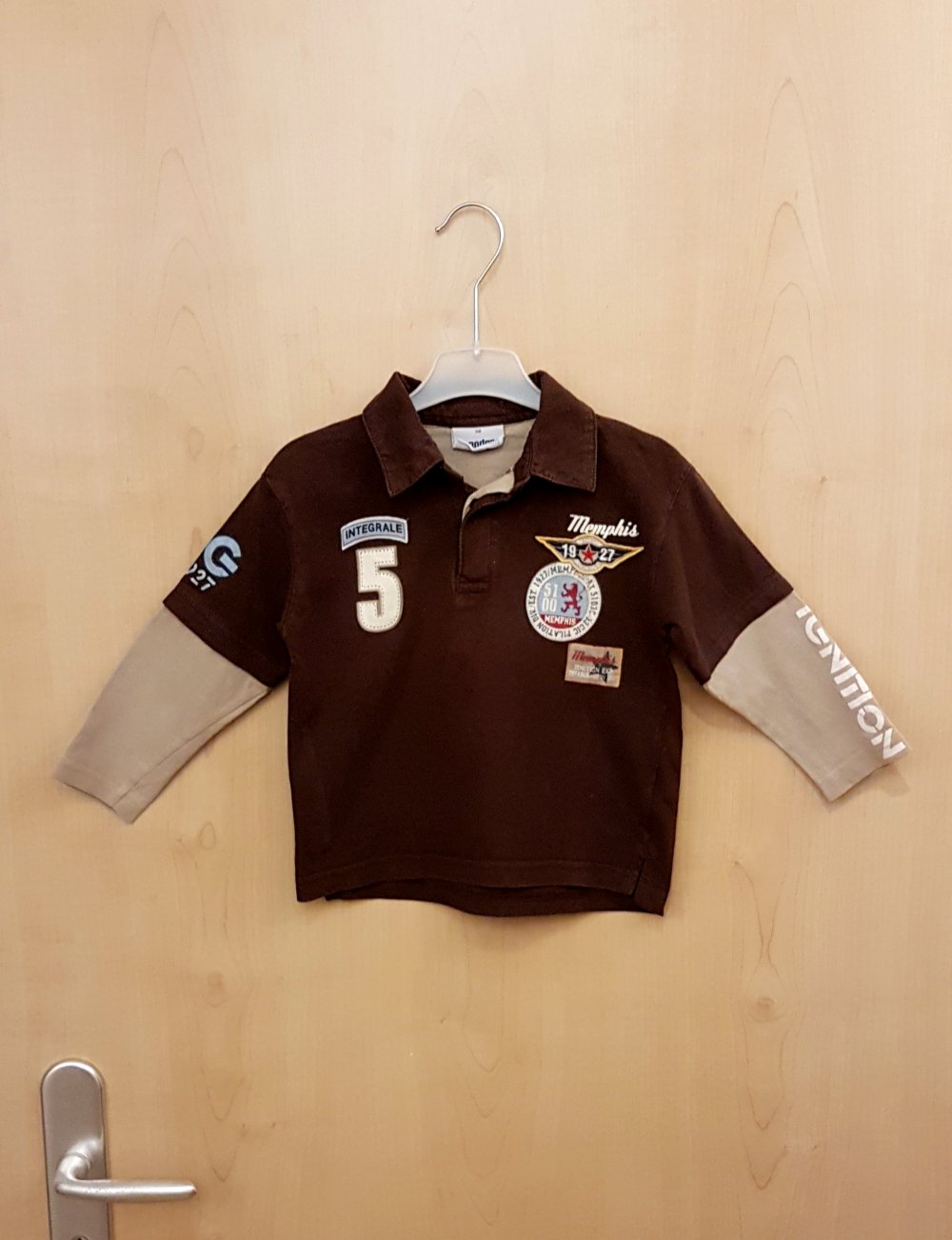 braunes Shirt im Lagenlook - dopodopo - 92