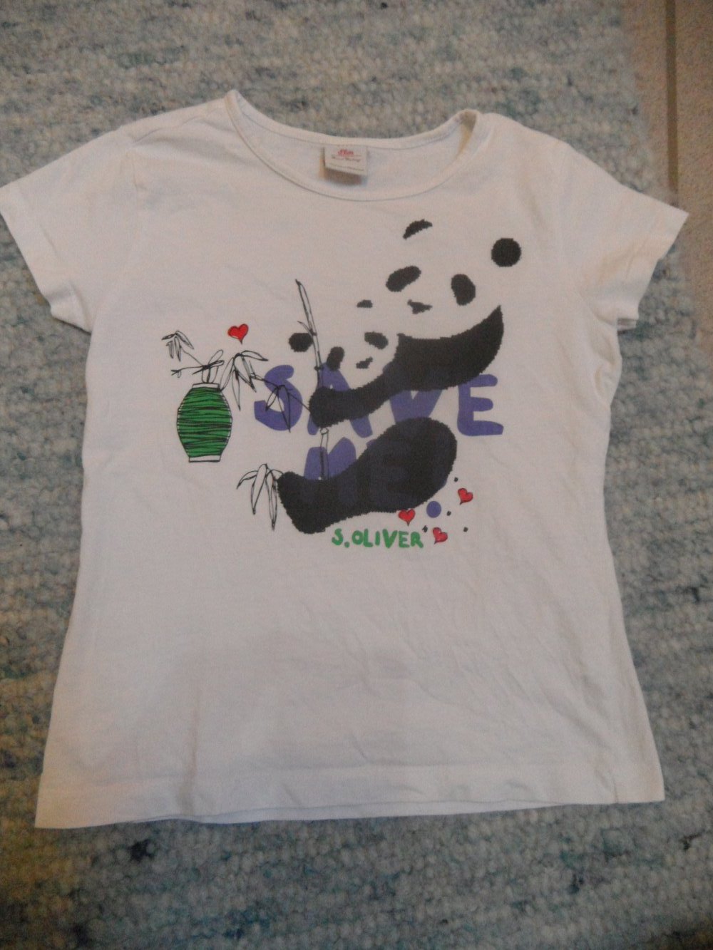 s.Oliver 128/134 schönes T-Shirt mit Panda