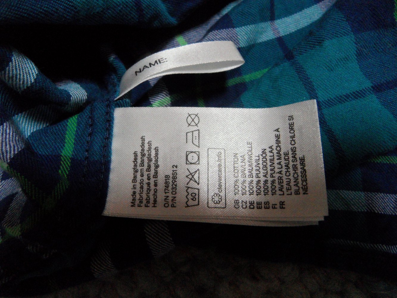 H&M dünnes Flanellhemd 110/116