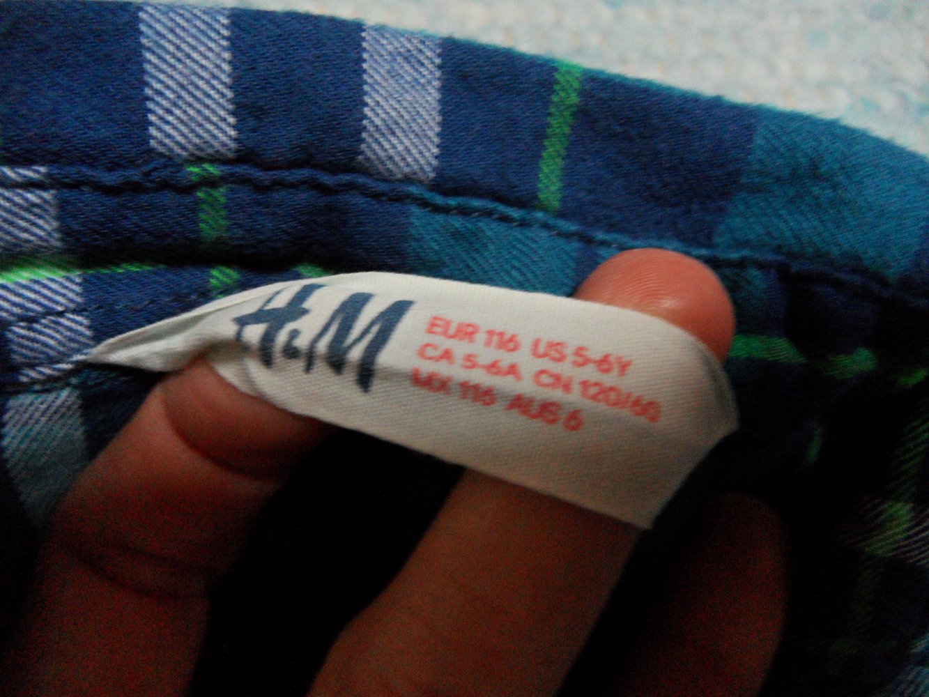 H&M dünnes Flanellhemd 110/116