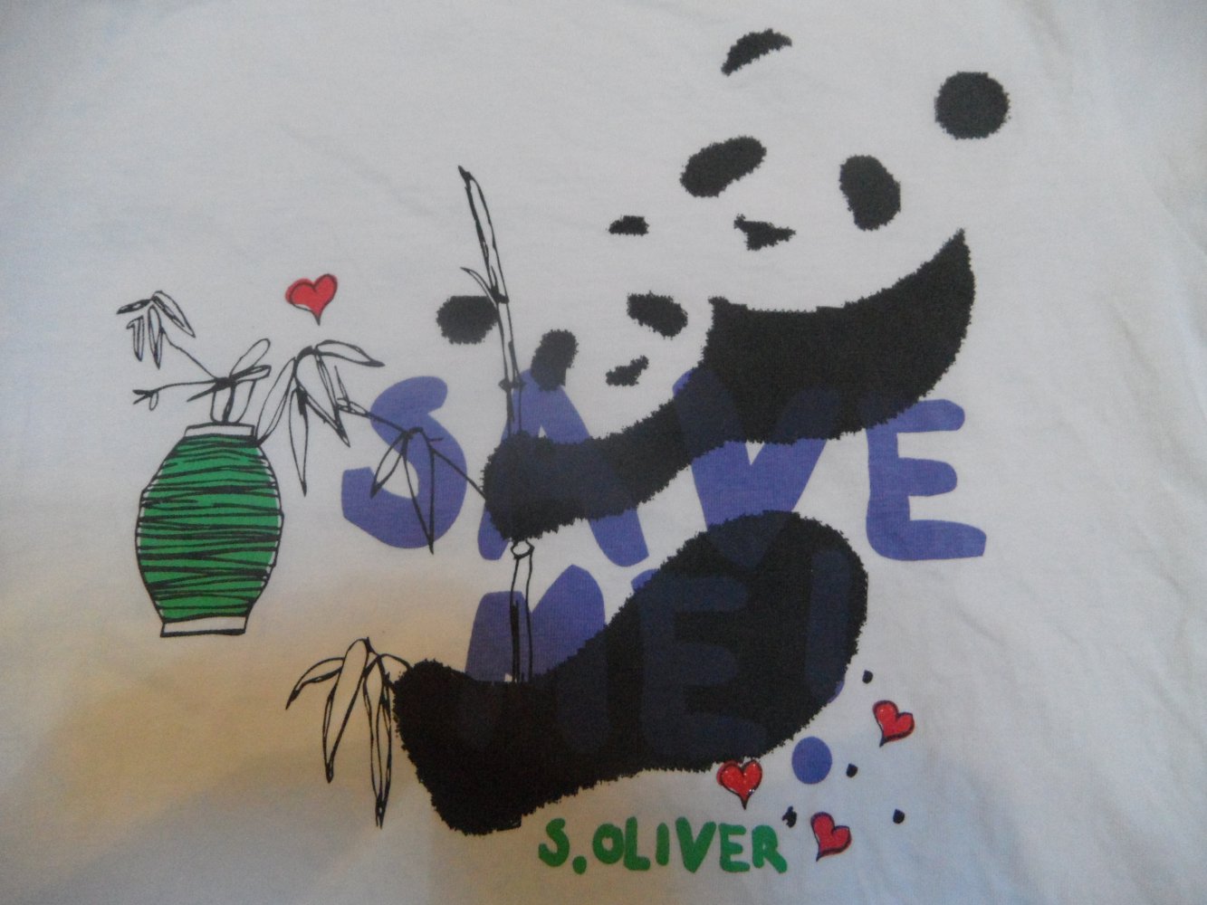 s.Oliver 128/134 schönes T-Shirt mit Panda