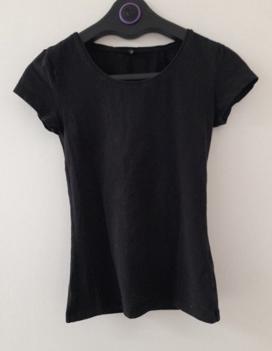 H&M-schwarzes T-Shirt Gr.XS