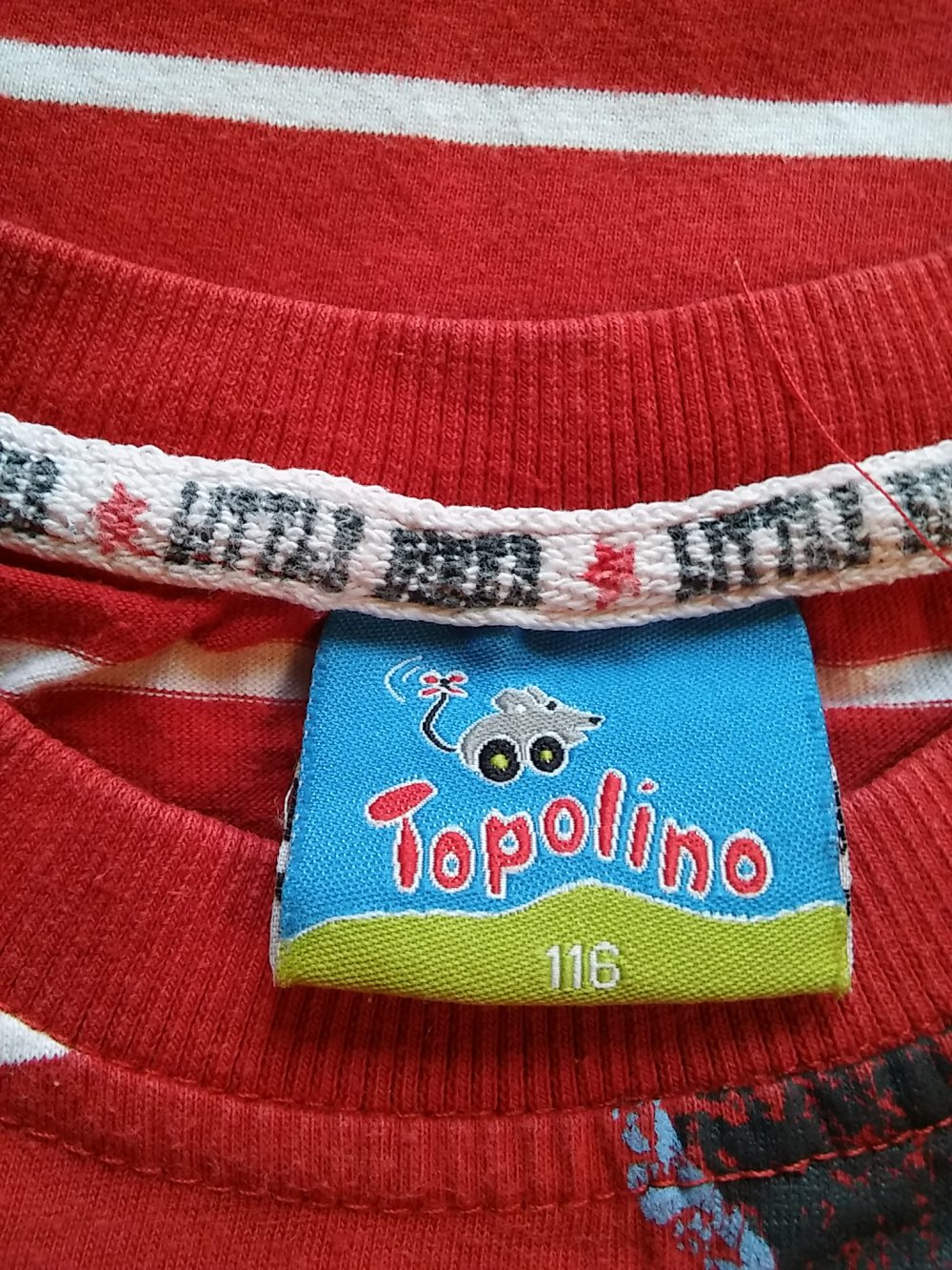 rotgestreiftes T-Shirt Gr. 116