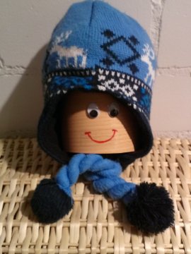 blaue Mütze mit 
