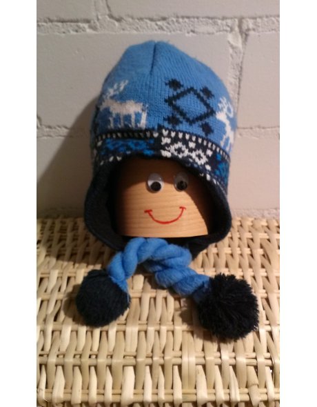 blaue Mütze mit 