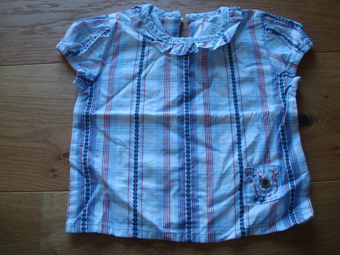 süße Kurzarmbluse für Mädchen von Giesswein Gr. 80