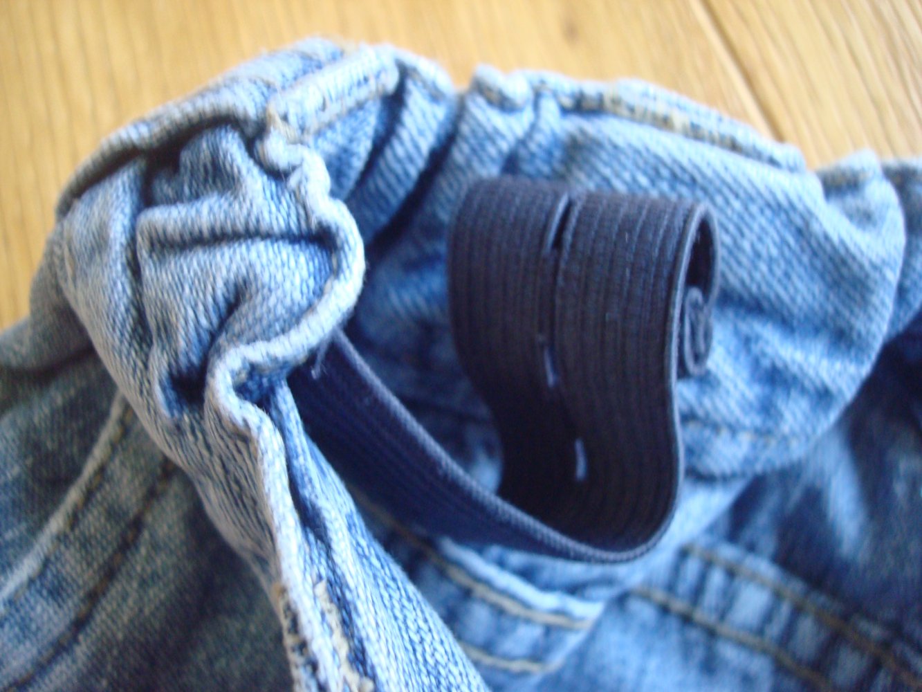 kurze Hose, kurze Jeans mit verstellbarem Bund