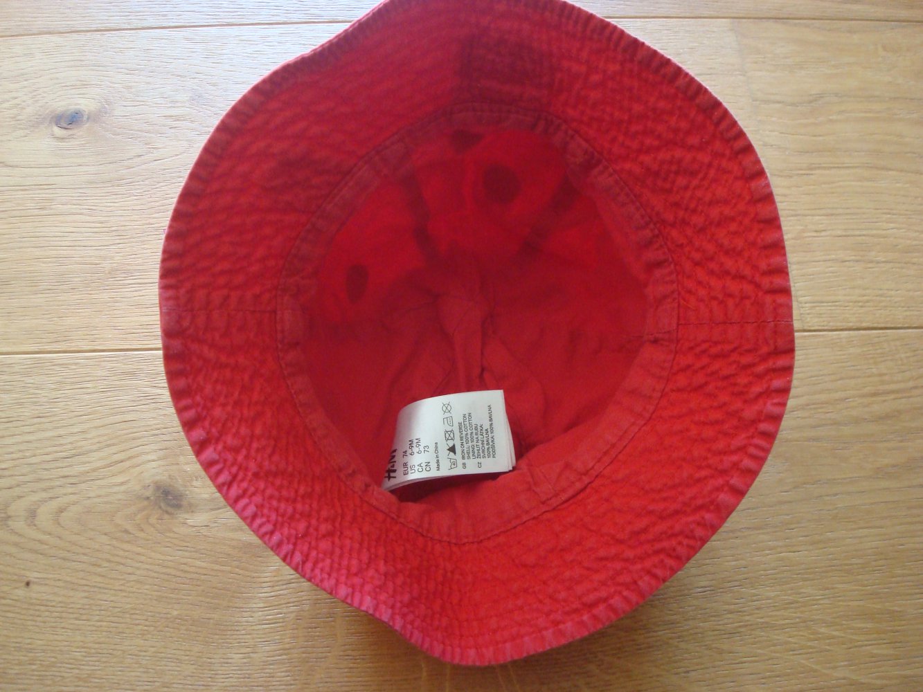 süßer Sommerhut, Mütze, Hut für Mädchen als Marienkäfer Gr. 74 KU 42