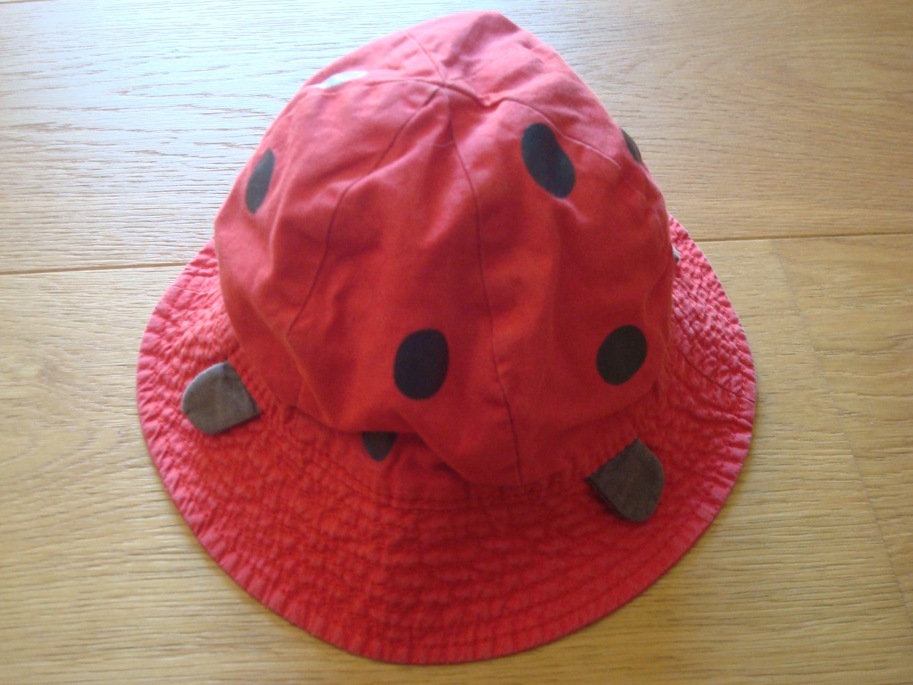 süßer Sommerhut, Mütze, Hut für Mädchen als Marienkäfer Gr. 74 KU 42