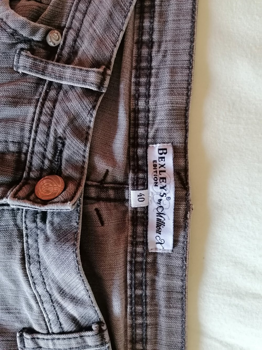 Bexley's: braun/grau melierte Jeans Gr. 40