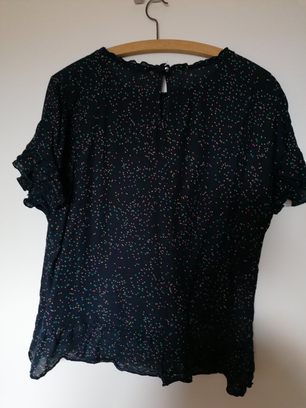 Esprit: süße Sommerbluse mit bunten Pünktchen Gr. 42