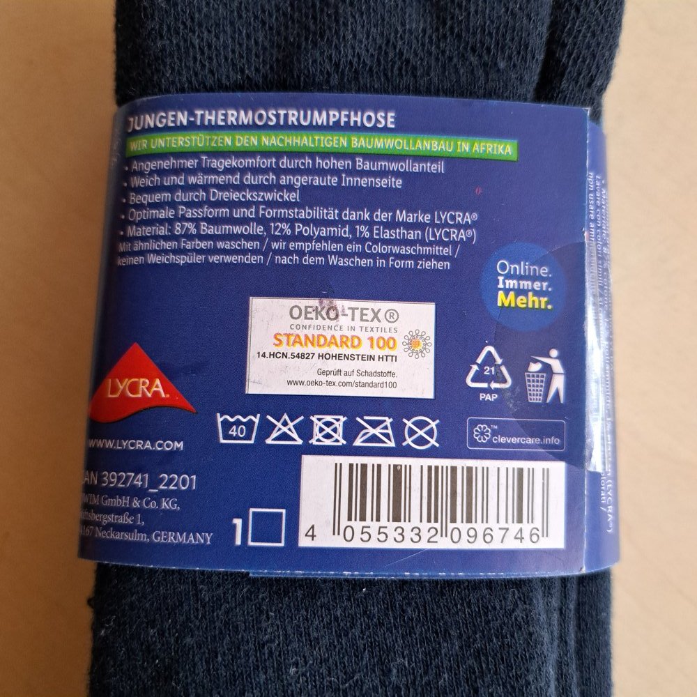 Jungen Thermo Strumpfhose Gr. 98/104 *NEU