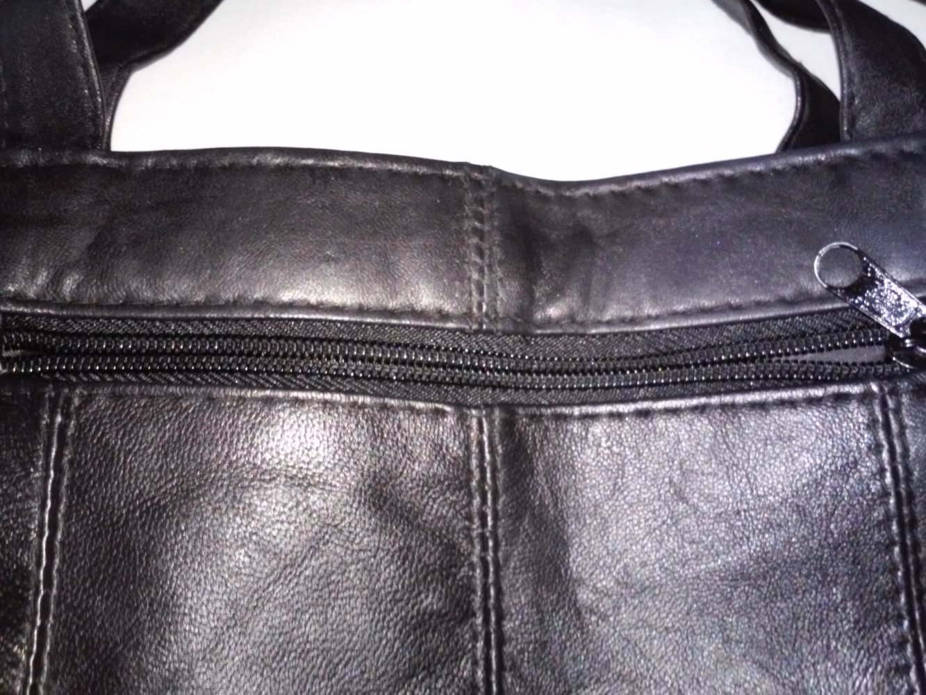 Leder Handtasche Schultertasche Shopper viele Fächer