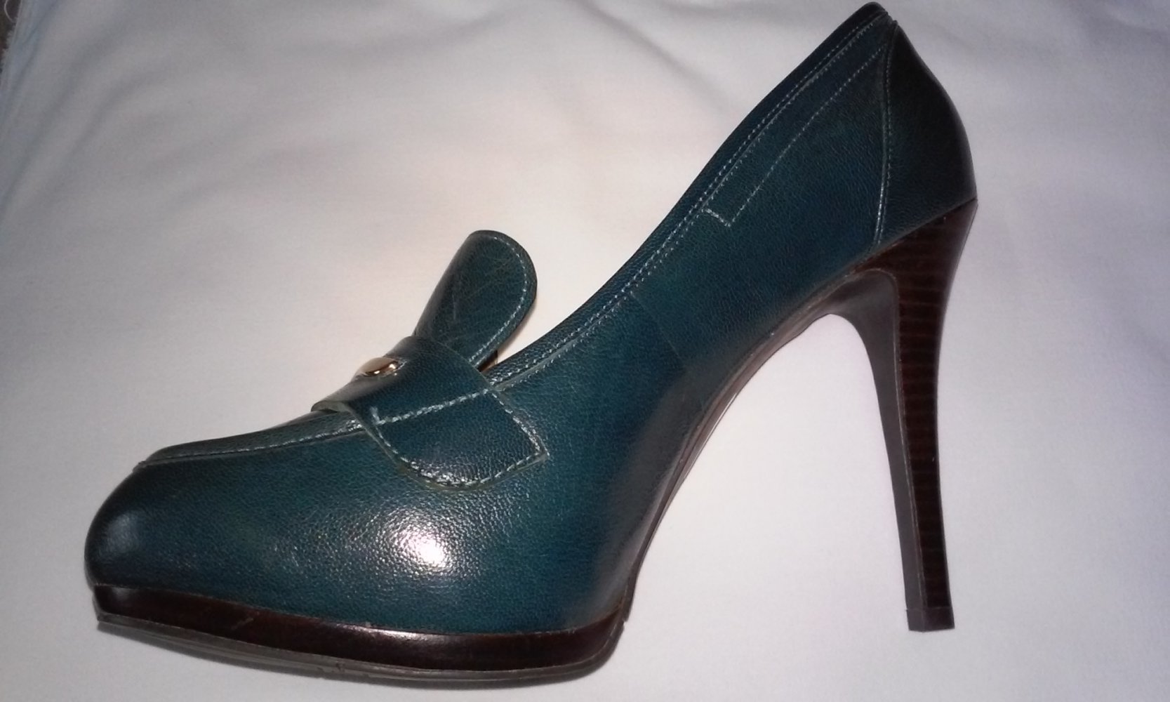 Nine West  Pumps exquisit High Heels Stilettos Plateau Lederschuhe 8,5W