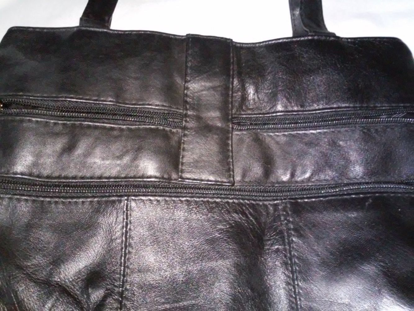 Leder Handtasche Schultertasche Shopper viele Fächer