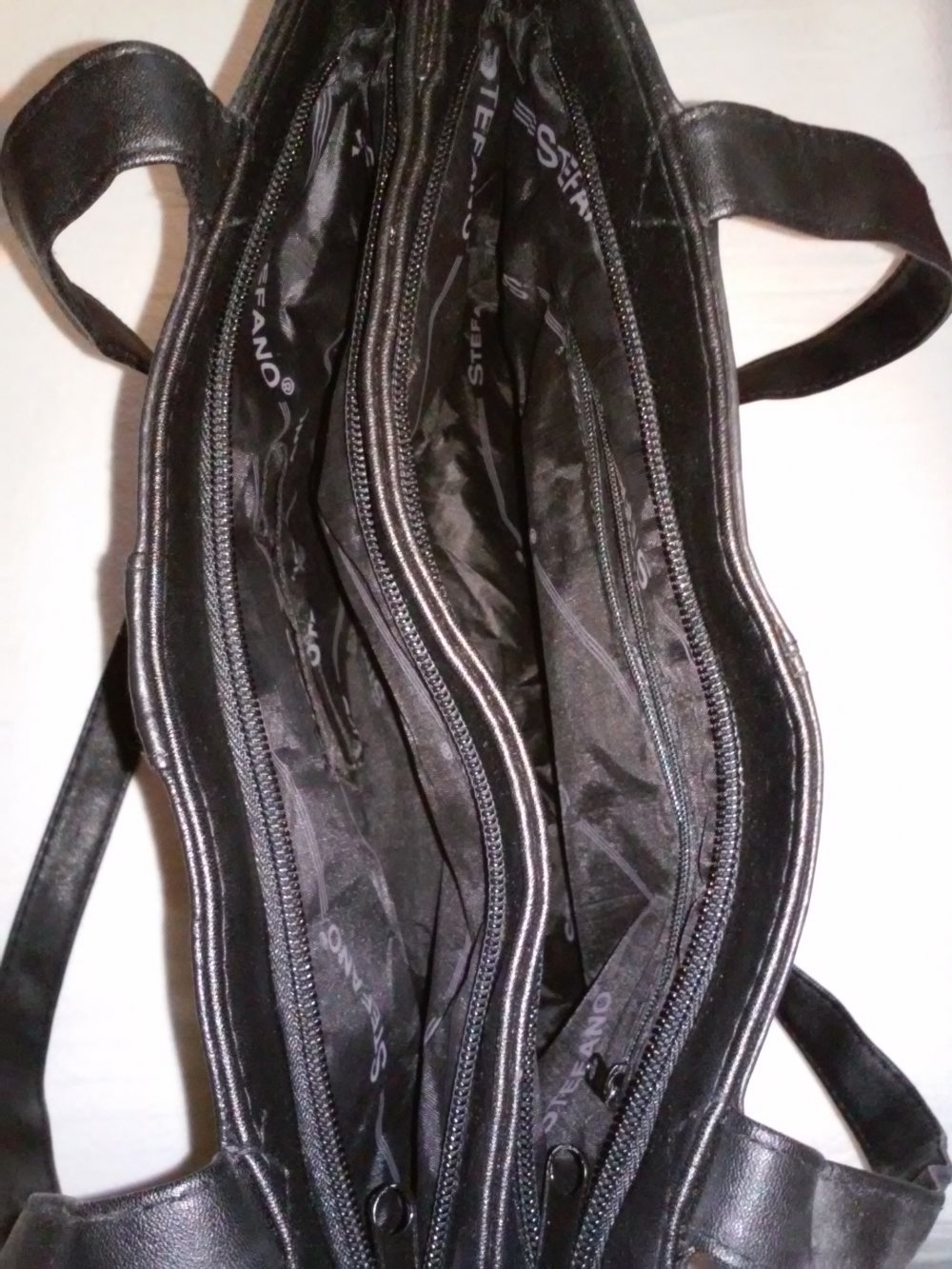 Leder Handtasche Schultertasche Shopper viele Fächer