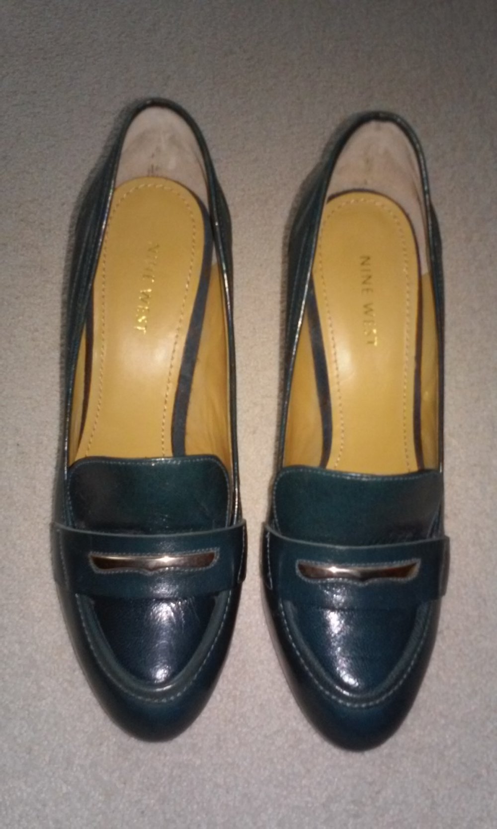 Nine West  Pumps exquisit High Heels Stilettos Plateau Lederschuhe 8,5W