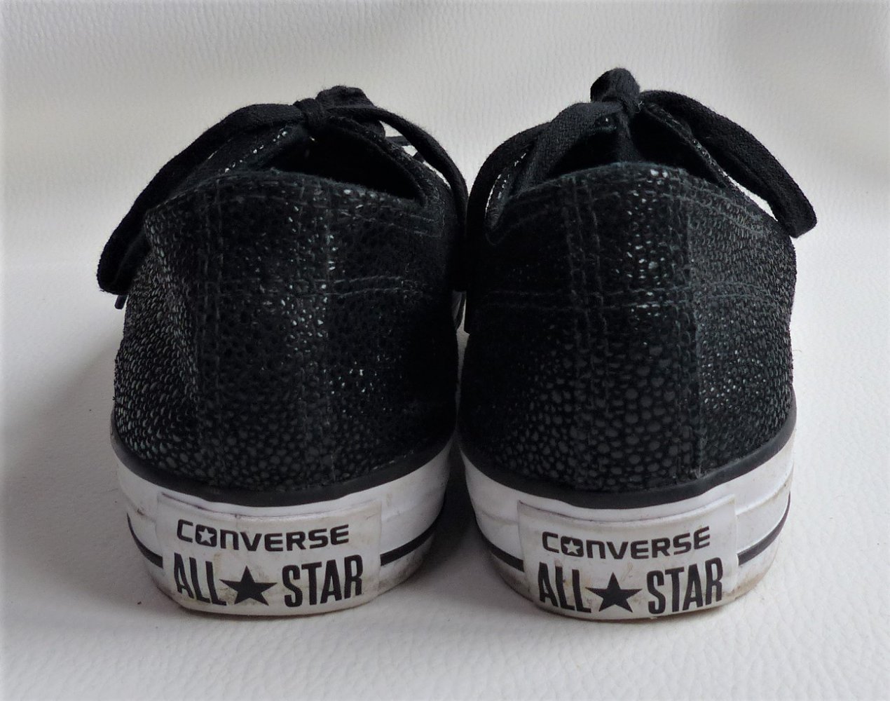 Damen Mädchen Converse Chucks All Stars Gr. 37 schwarz fast neuwertig selten Sondermodell Sneakers Turnschuhe Sportschuhe