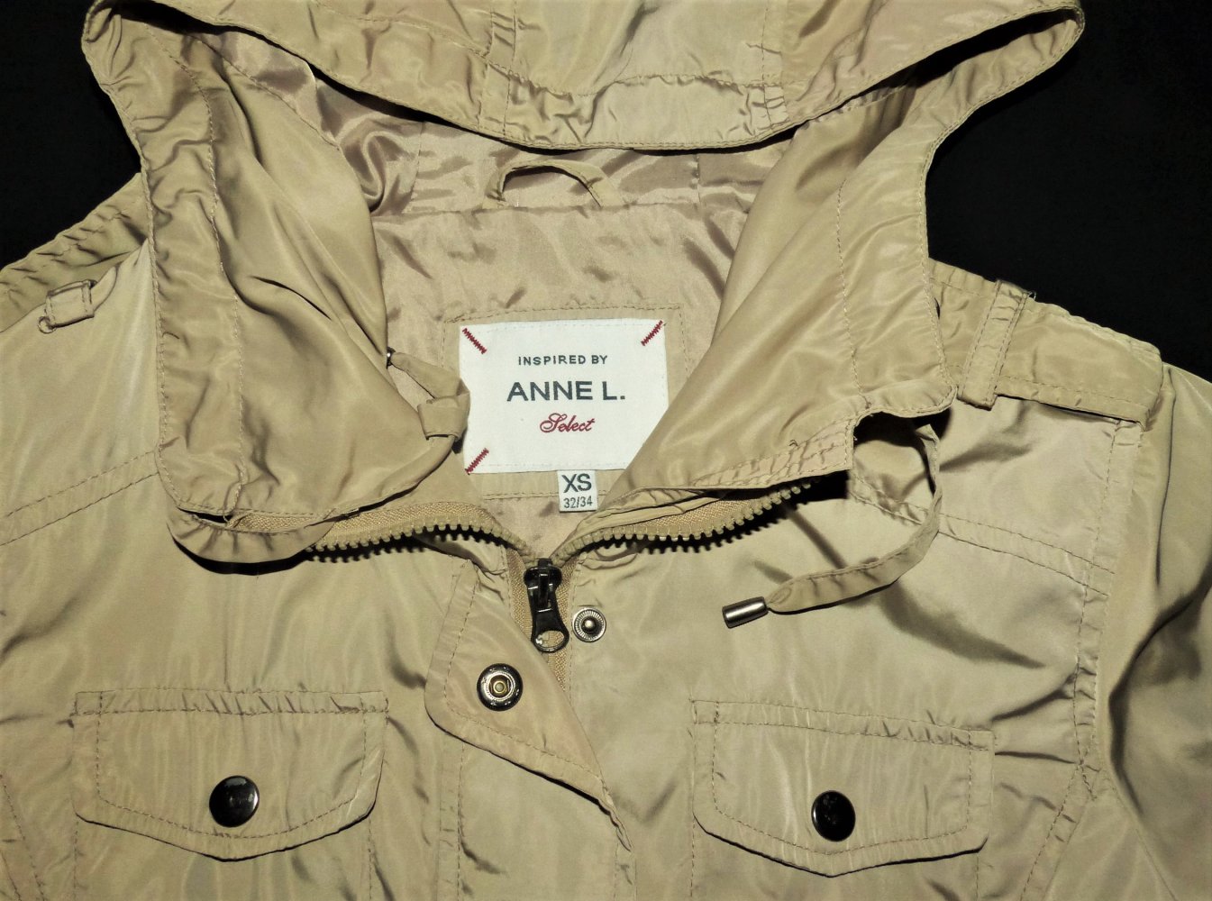 Damen Mädchen Jacke von Anne L. Gr. XS / 34 Übergangsjacke Regenjacke Windjacke Windbreaker