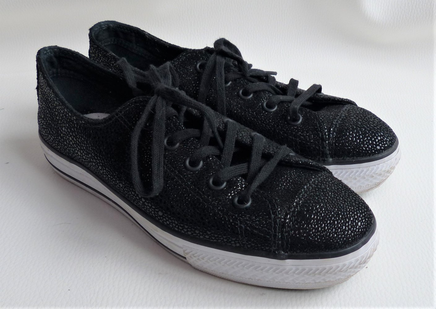Damen Mädchen Converse Chucks All Stars Gr. 37 schwarz fast neuwertig selten Sondermodell Sneakers Turnschuhe Sportschuhe