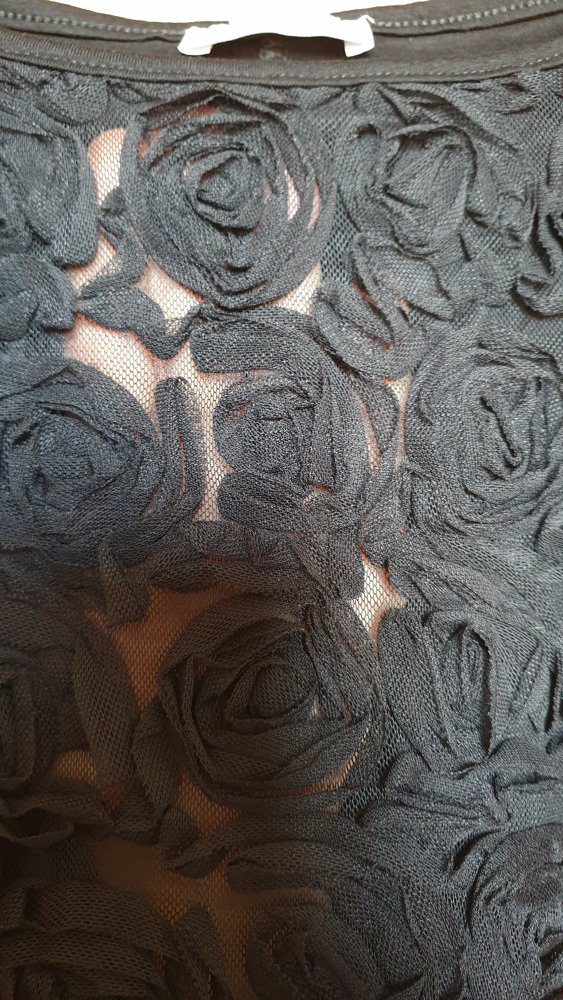 sexy Shirt mit schwarzen Rosen Gr. S