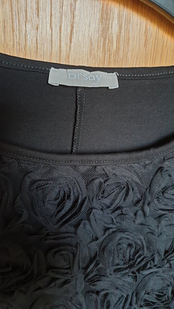 sexy Shirt mit schwarzen Rosen Gr. S